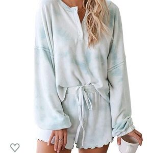Tie-dye loungewear pajama set NEW size L